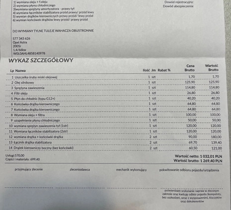 Opel Astra cena 9000 przebieg: 149213, rok produkcji 2005 z Otmuchów małe 79